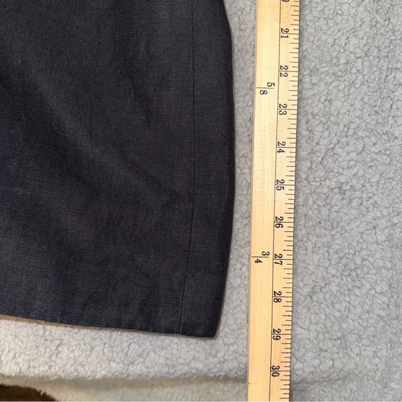 Vintage Limited Linen Blend Black Women's Medium Double Breasted Blazer - Picture 9 of 9